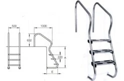 Flexinox Easy Access Zwembadtrap 3-treden AISI 316 -Zwembad Verkoopwinkel flexinox easy access zwembadtrap 3 treden aisi 316 2
