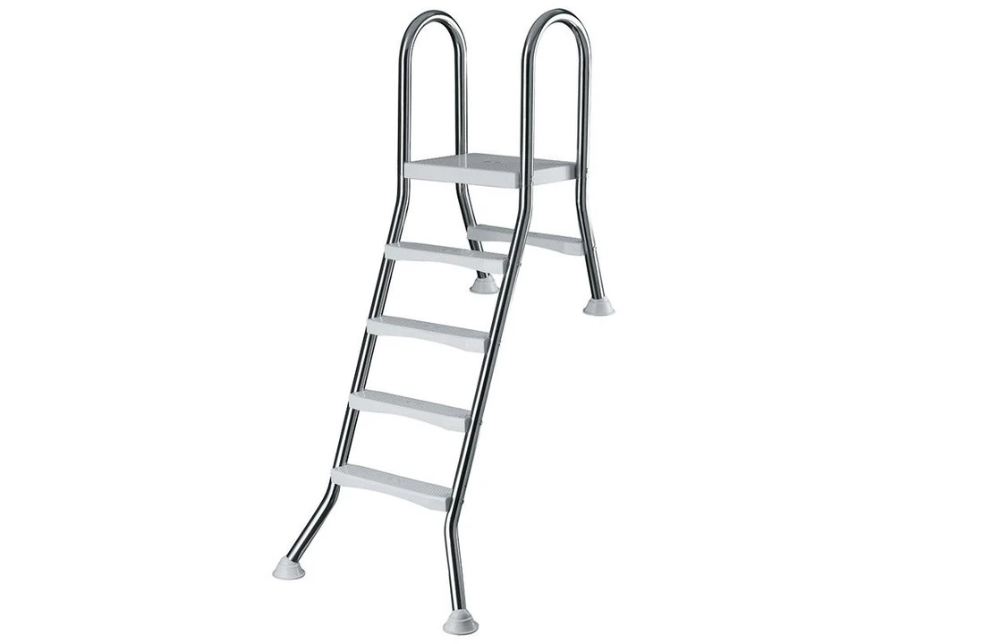 Flexinox Zwembadtrap A-Frame 1 + 4 Treden AISI 304 3 Flexinox Zwembadtrap A-Frame 1 + 4 Treden AISI 304