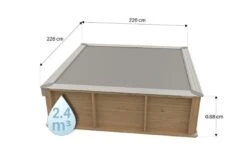 Proswell Houten Zwembaden Houten Kinderzwembad Pistoche 2 X 2 X 0.64 Meter -Zwembad Verkoopwinkel proswell houten zwembaden houten kinderzwembad pis 3